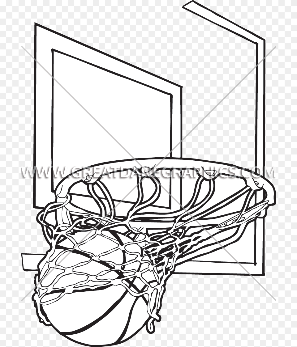 Drawing At Getdrawings Com Basketball Hoop Swish Drawing, Bow, Weapon Free Png