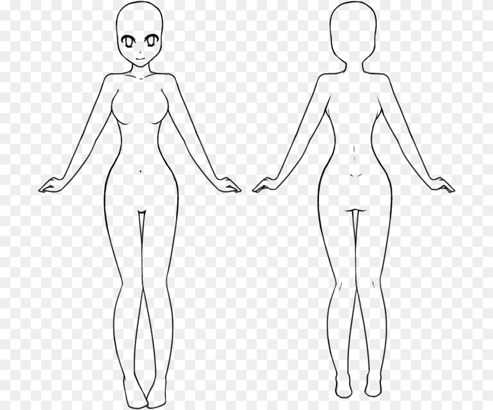 Drawing Base Female Human And By Neoabyss Adopts Line Art, Gray Free Png