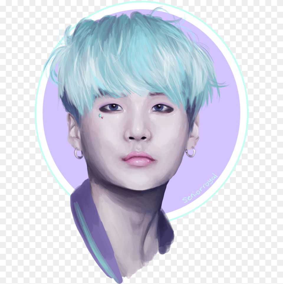 Drawing Bts Watercolor Vector Suga, Head, Portrait, Photography, Face Free Transparent Png