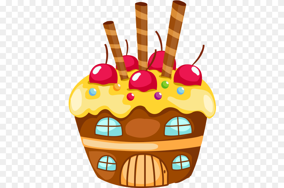 Drawing Cake Cartoon Cartoon Cupcake, Birthday Cake, Cream, Dessert, Food Free Transparent Png