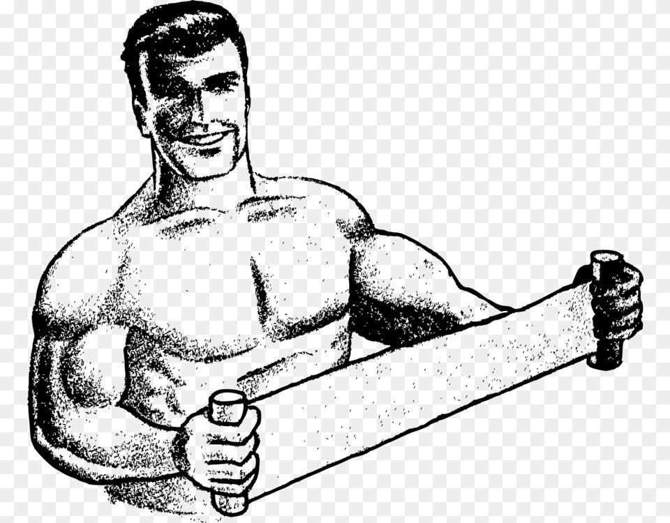 Drawing Cartoon Computer Icons Muscle Silhouette Strong Big Man, Gray Png