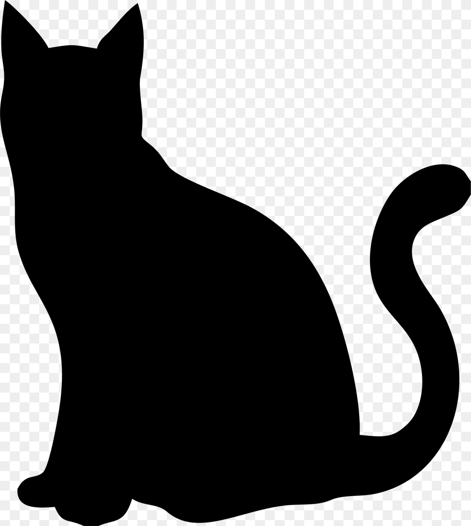 Drawing Cat Silhouette, Animal, Mammal, Pet, Black Cat Free Transparent Png