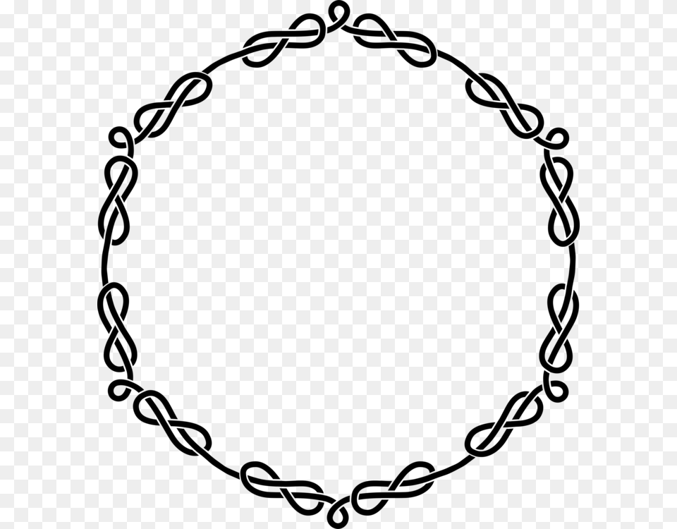 Drawing Chain Can Stock Photo Circle Border Chain Circle, Gray Free Png Download
