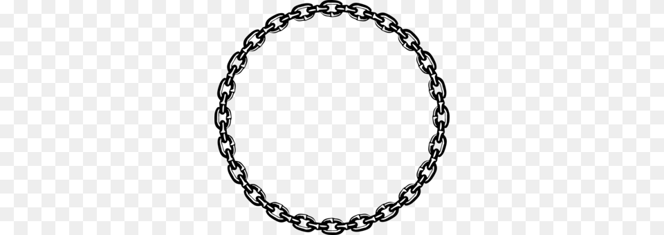 Drawing Chain Necklace, Gray Free Png