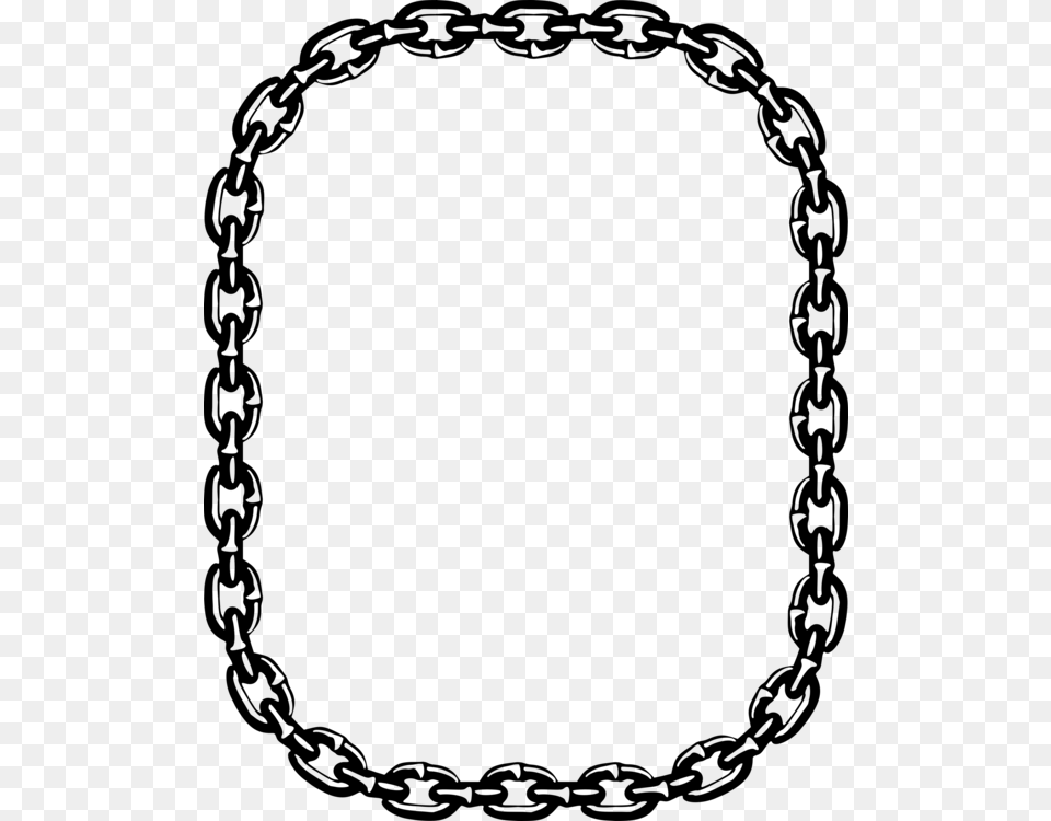 Drawing Chain Necklace, Gray Free Png