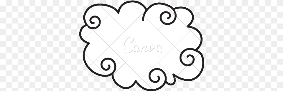 Drawing Chinese Cloud Transparent Line Art, Floral Design, Graphics, Pattern, Stencil Free Png Download