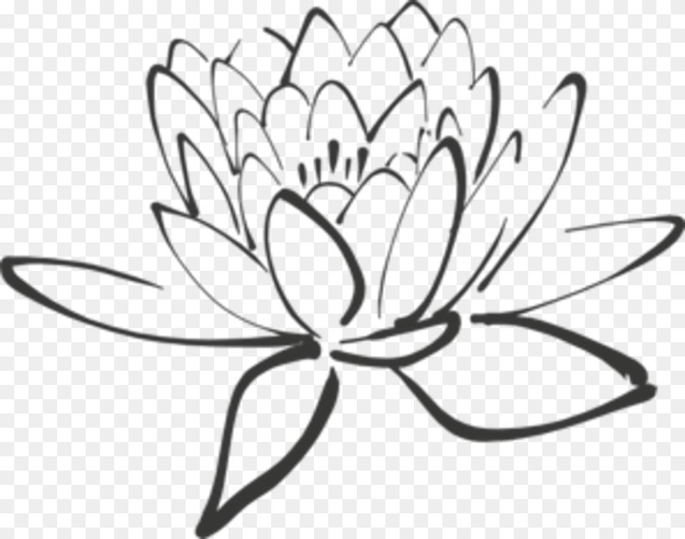 Drawing Chinese Lotus Flower Black Lotus Clip Art, Stencil, Dahlia, Plant Png Image