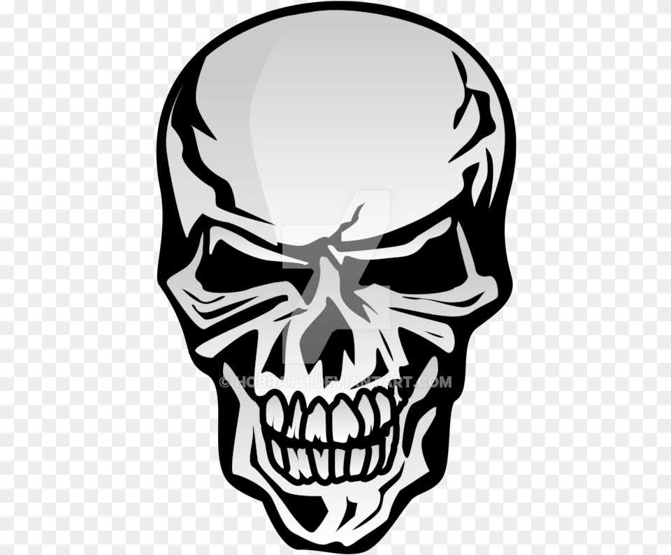 Drawing Chrome Skull Skull Army Vector, Stencil, Person Free Png