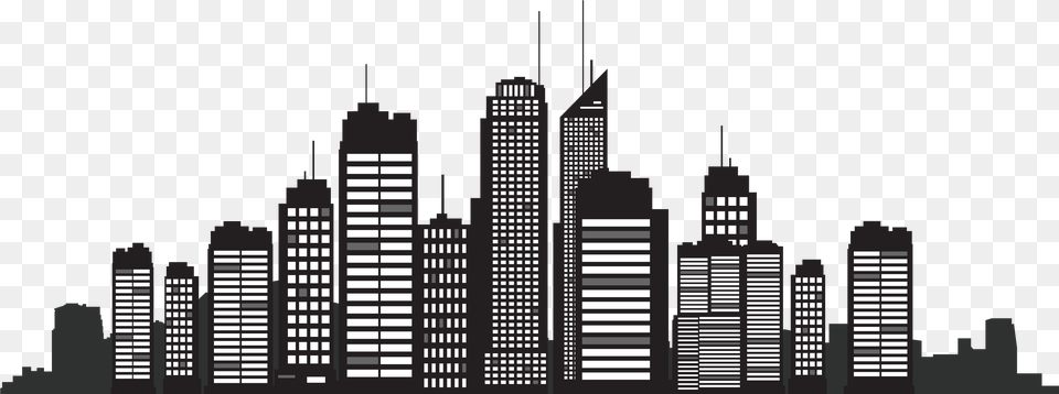 Drawing Cityscape York Building Silhouette Background, Architecture, Metropolis, Urban, High Rise Free Png Download
