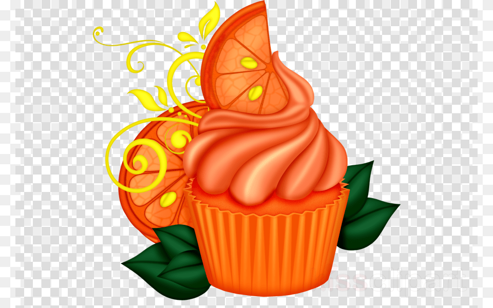 Drawing Clipart Cupcake Fruit Madeleine Cupcake, Cake, Cream, Dessert, Food Png Image