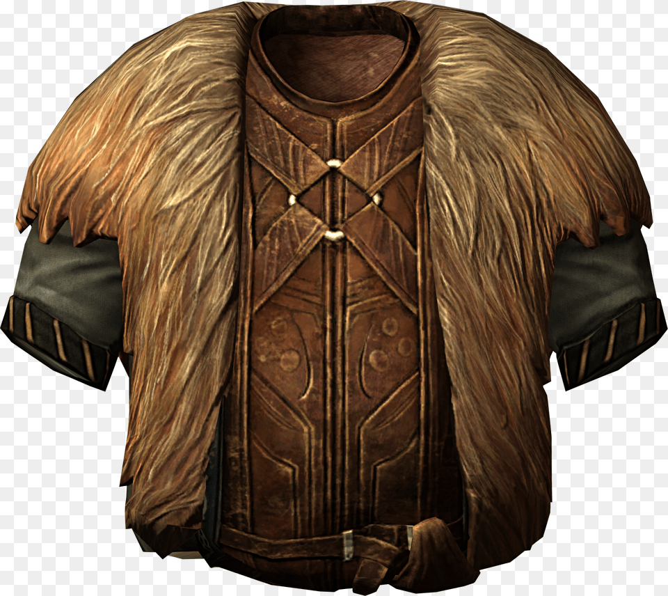 Drawing Clothes Leather Fur Trimmed Cloak Skyrim, Clothing, Coat, Jacket, Fashion Free Png