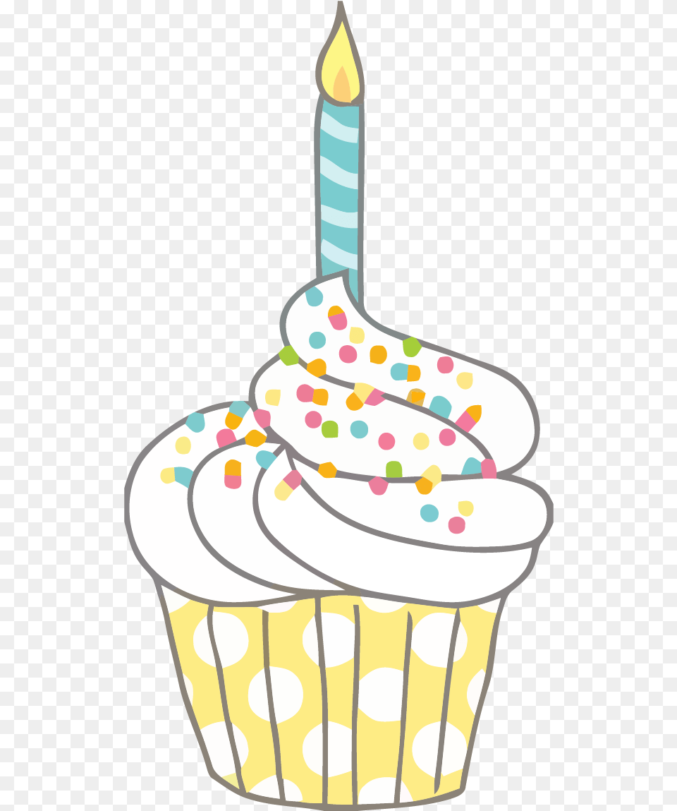 Drawing Color Cupcake Clipart Small Birthday Cake Drawing, Cream, Dessert, Food, Icing Free Png