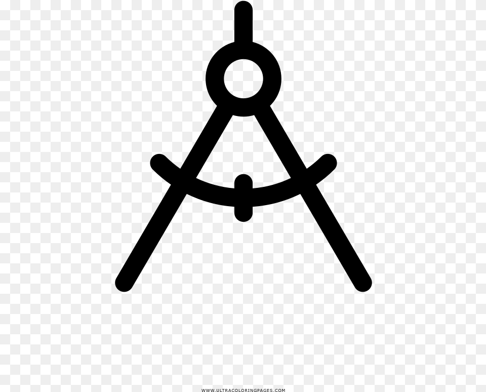 Drawing Compass Coloring, Gray Free Transparent Png