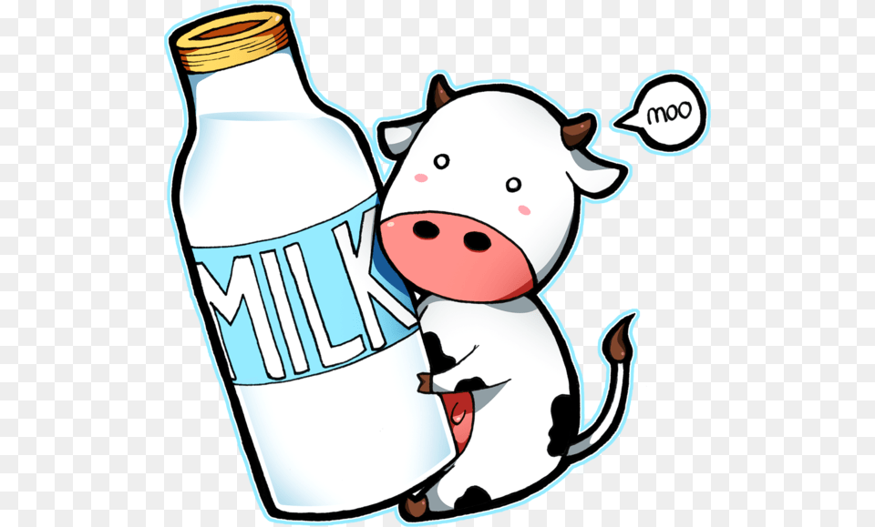 Drawing Cow Milk Cow And Milk Cartoon, Beverage, Dairy, Food, Bottle Free Png Download