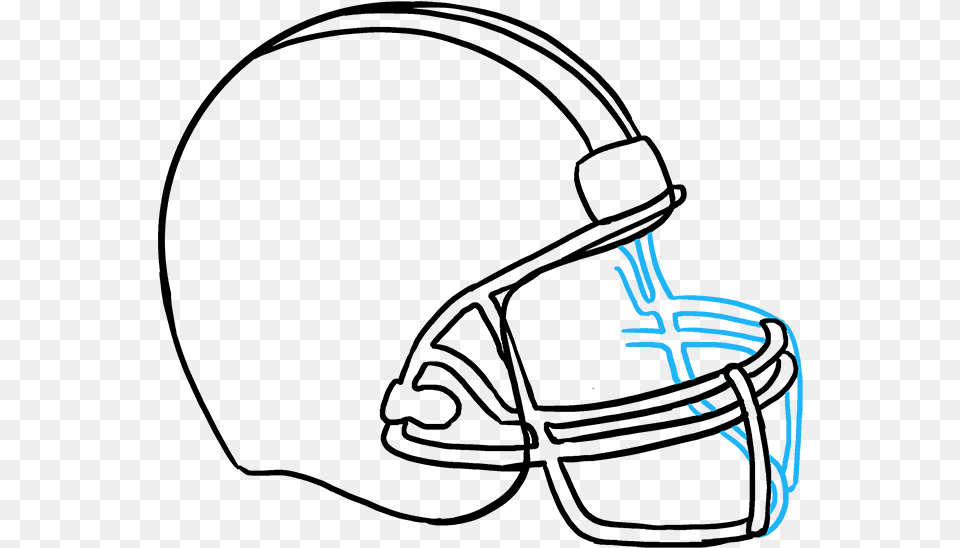 Drawing Cowboys Football Helmet Transparent Clipart Football Helmet Drawing, Cutlery, Fork, Logo, Person Png