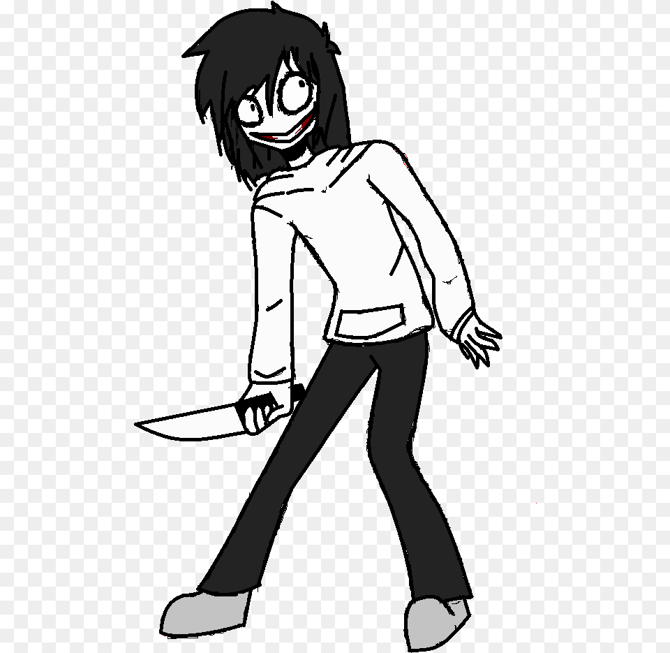 Drawing Creepy Body Jeff The Killer Body, Book, Comics, Manga, Person Free Png