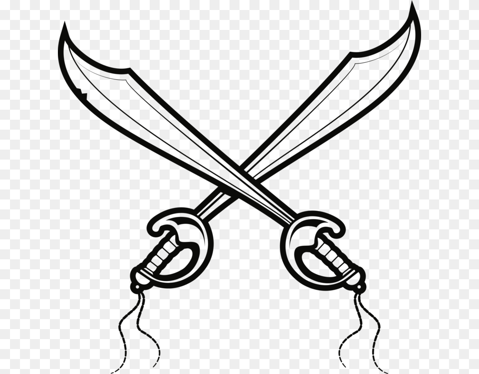 Drawing Cutlass Pirate Sword Sabre, Weapon Free Png