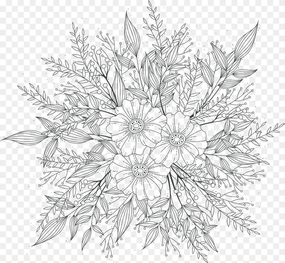 Drawing Dandelion Color Digital Coloring Pages, Plant, Art Free Png Download