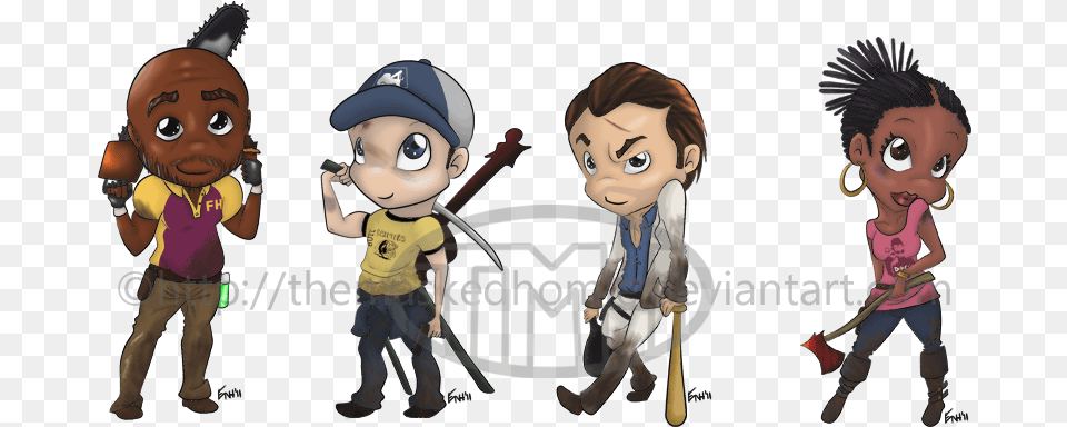 Drawing Dead Chibi Left 4 Dead 2 Fanart, People, Person, Baby, Book Png Image