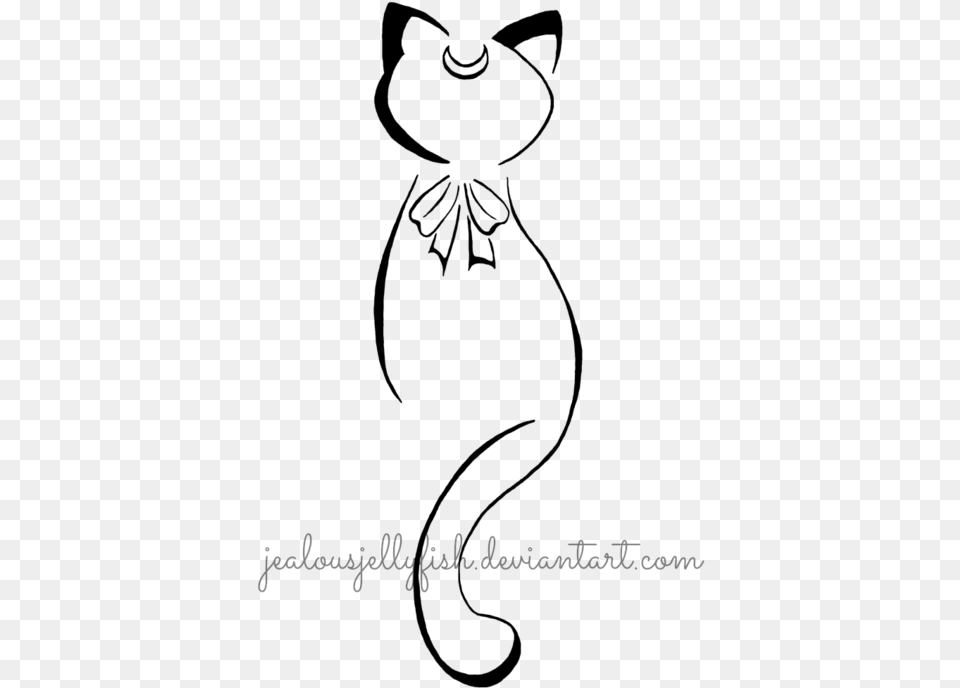 Drawing Desings Moon Sailor Moon Tattoos Luna, Gray Png