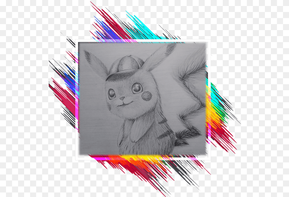 Drawing Detective Pikachu Sketch, Art, Modern Art, Animal, Cat Free Png