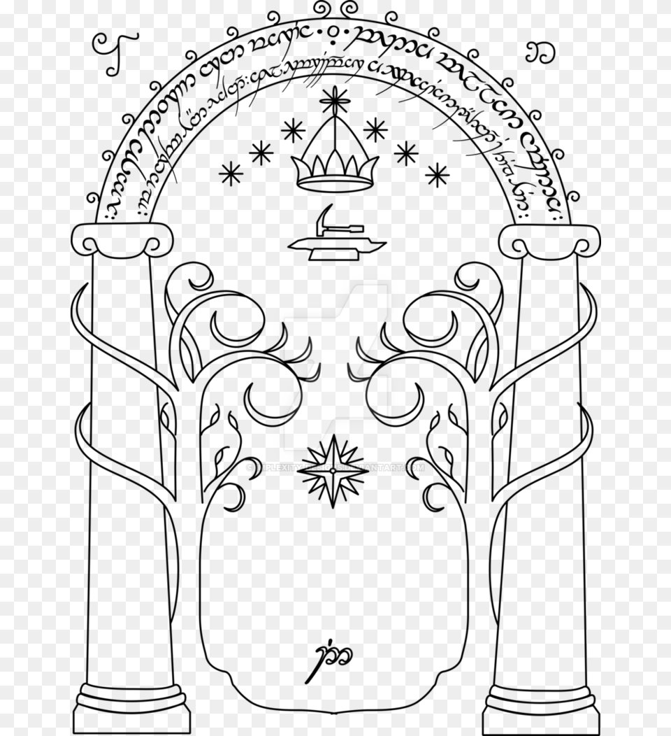 Drawing Doors Vector Lord Of The Rings Arch, Silhouette, Logo, Adult, Wedding Png