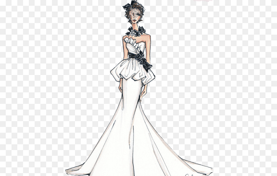 Drawing Dress Designer Bride Sketch Drawing, Wedding Gown, Clothing, Wedding, Fashion Free Png