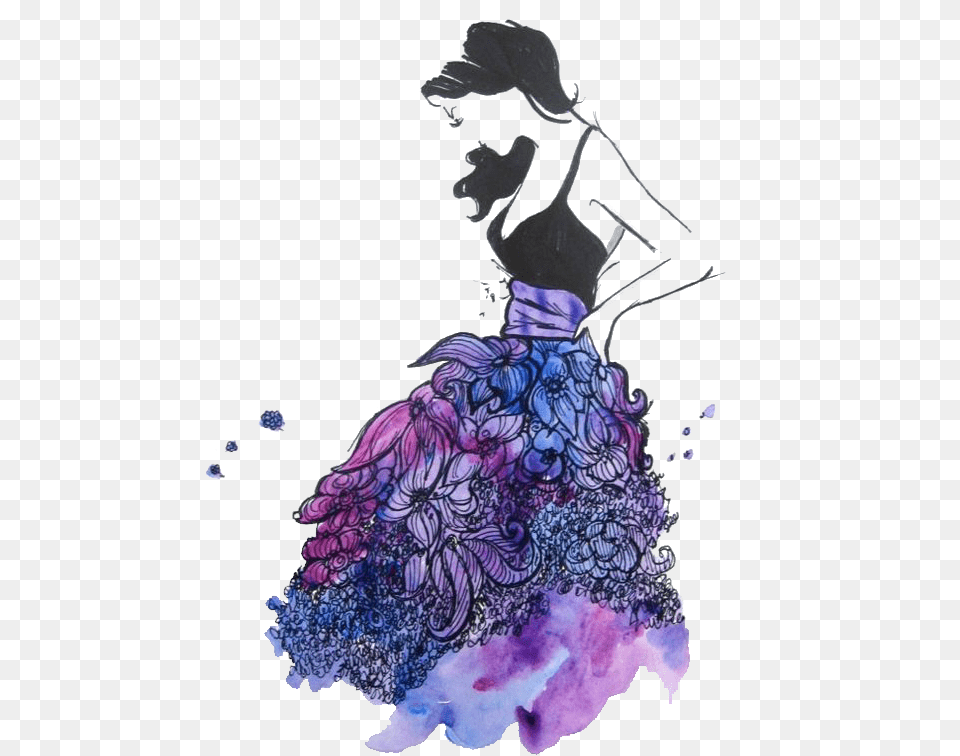 Drawing Dress Fashion Illustration Sketch Girl With Dress Drawing, Art, Graphics, Adult, Wedding Png