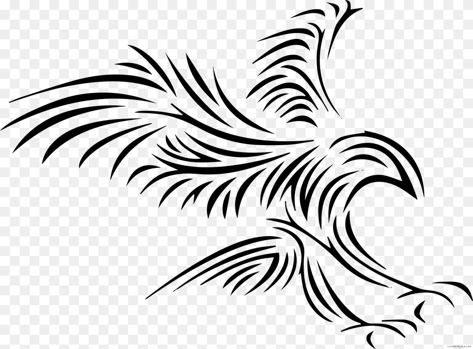 Drawing Eagles Pencil Eagle Tribal Background, Gray Free Transparent Png