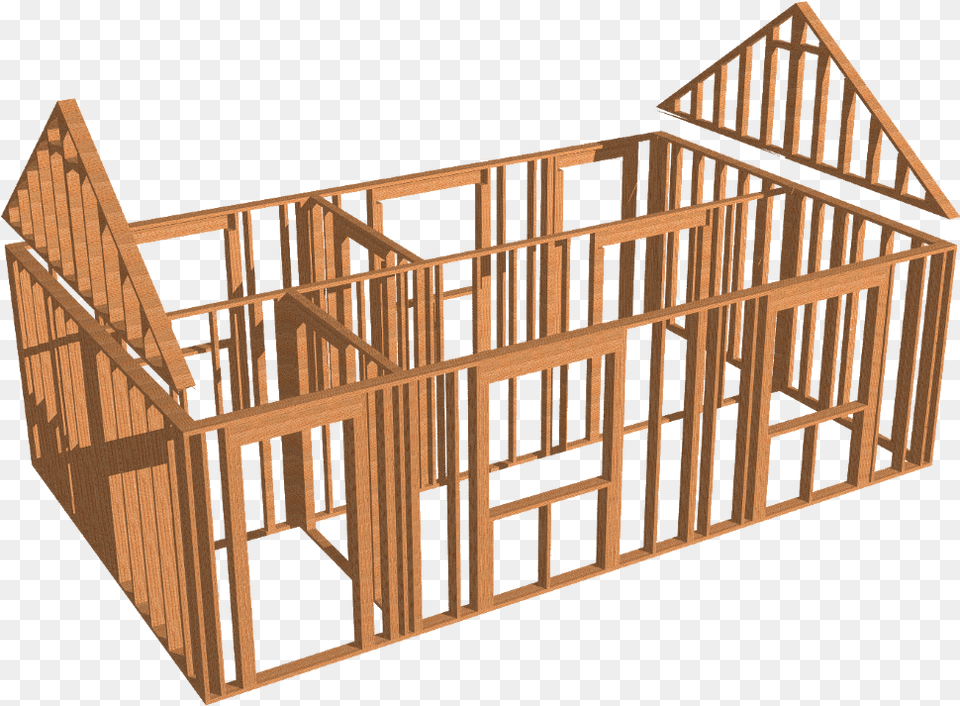 Drawing Express Timber 3d Example Timber Lintel Wooden Frame, Plywood, Wood, Crib, Furniture Free Png Download