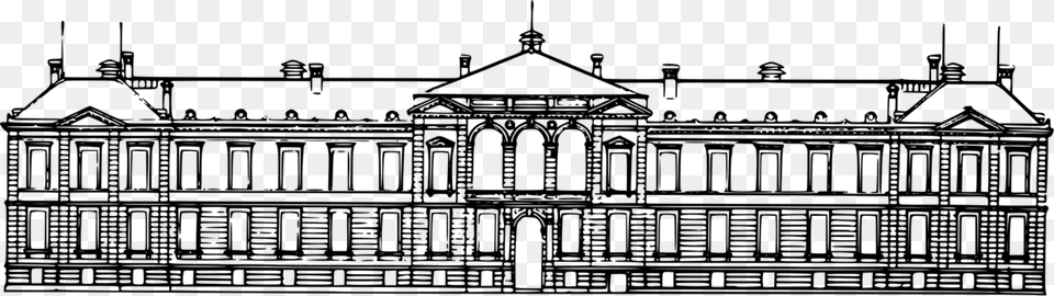 Drawing Facade Building Line Art Architecture Clip Art, Gray Free Png