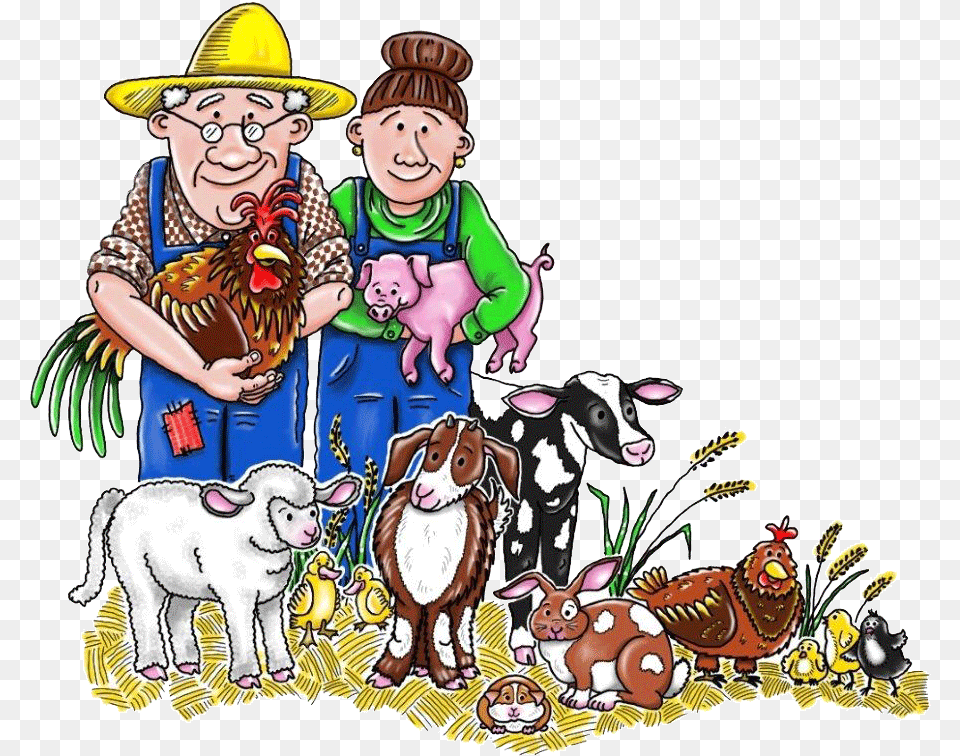 Drawing Farmer Old Macdonald Old Macdonald Had A Farm, Adult, Person, Female, Woman Free Png Download
