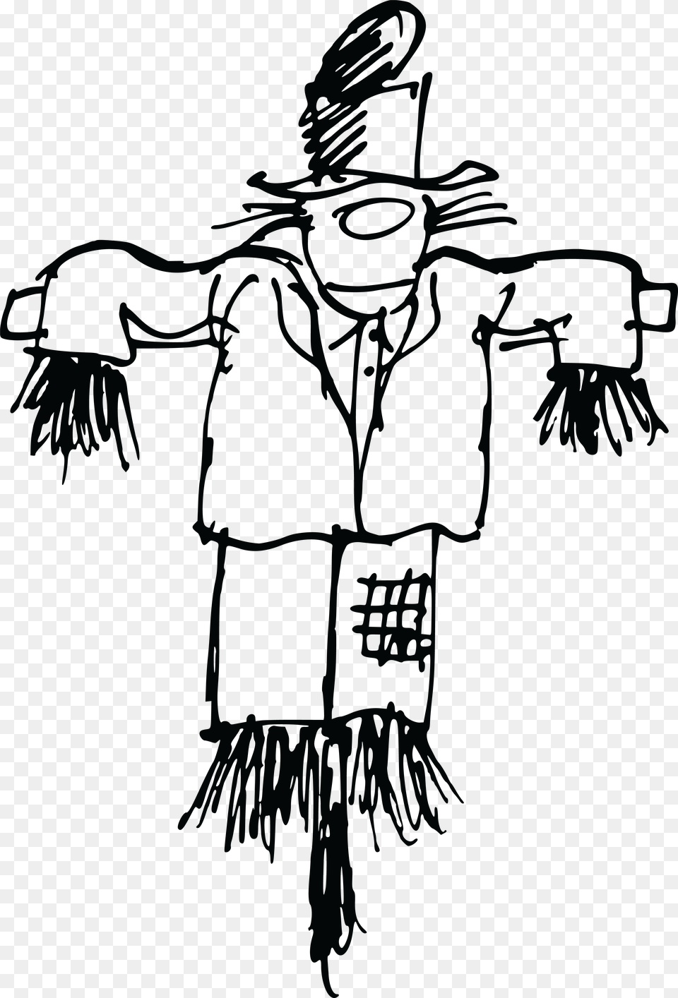 Drawing Farmer Scarecrow Scarecrow Clipart Black And White, Cross, Symbol Free Transparent Png