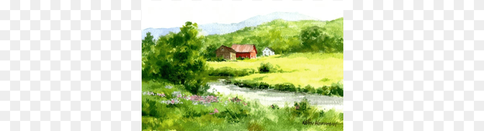Drawing Farmhouse Watercolour Painting, Architecture, Outdoors, Nature, Housing Png Image