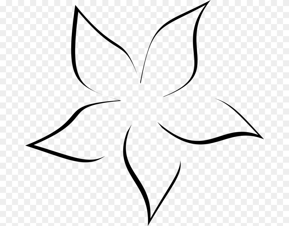 Drawing Flower Petal Abstract Art Plants, Gray Png