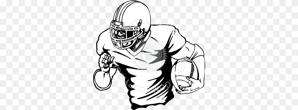 Drawing Football Players American Football Clip Art Black And White, Helmet, American Football, Person, Playing American Football Png