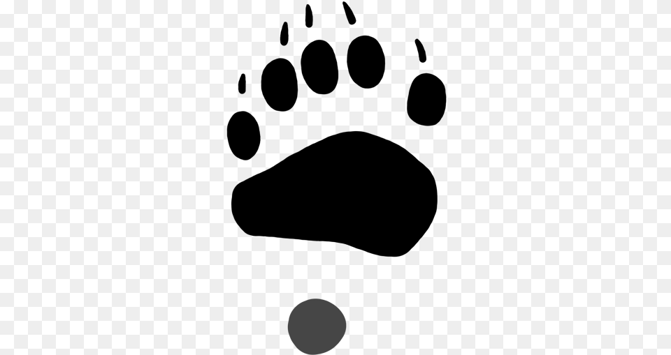 Drawing Footprints Bear Footprint Black Bear Track Silhouette, Lighting, Sphere, Machine, Spoke Free Png