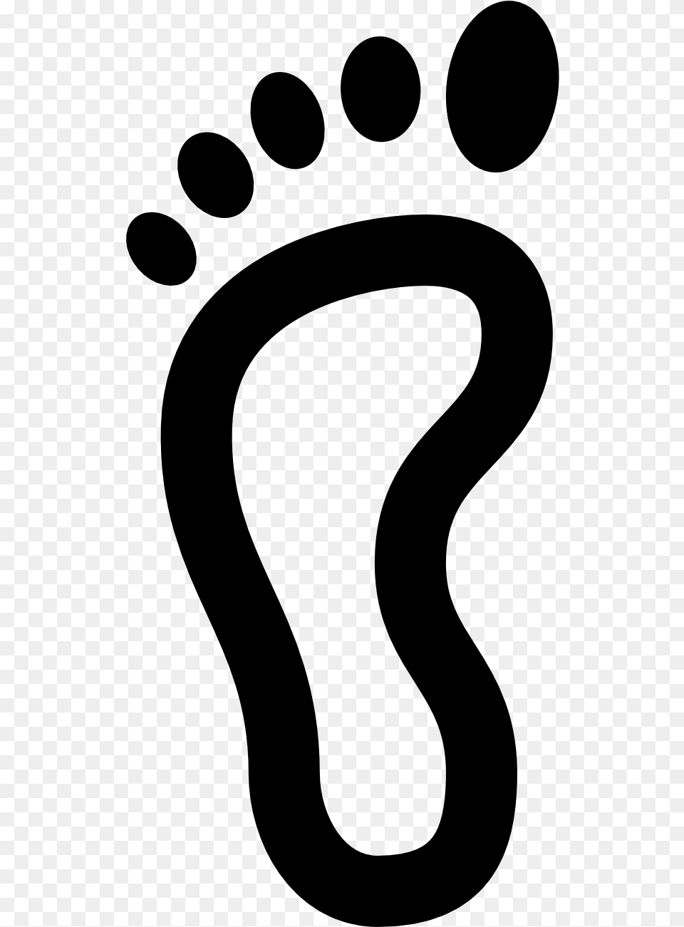 Drawing Footprints Dress Icon, Gray Free Png Download