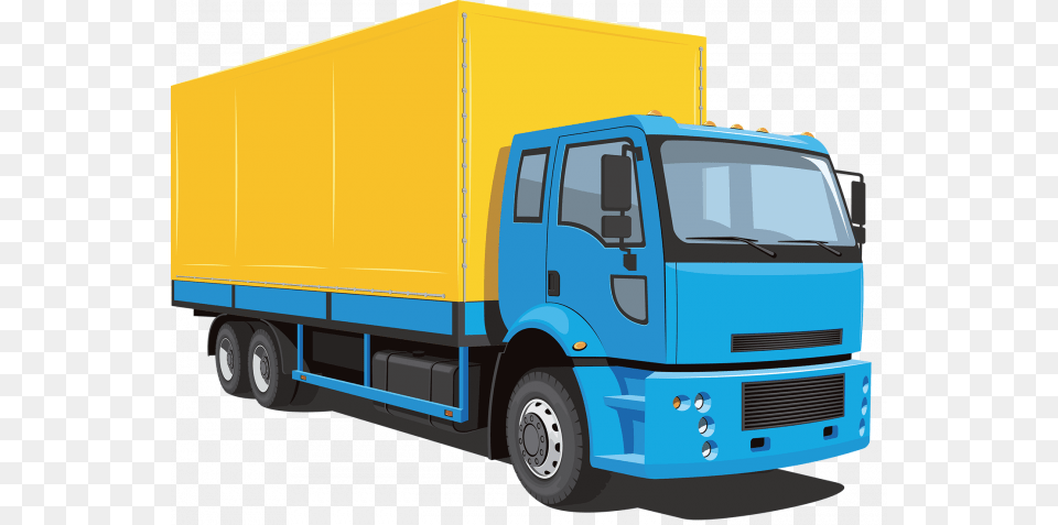 Drawing For Kids At Truck Images Vector, Trailer Truck, Transportation, Vehicle, Moving Van Png Image
