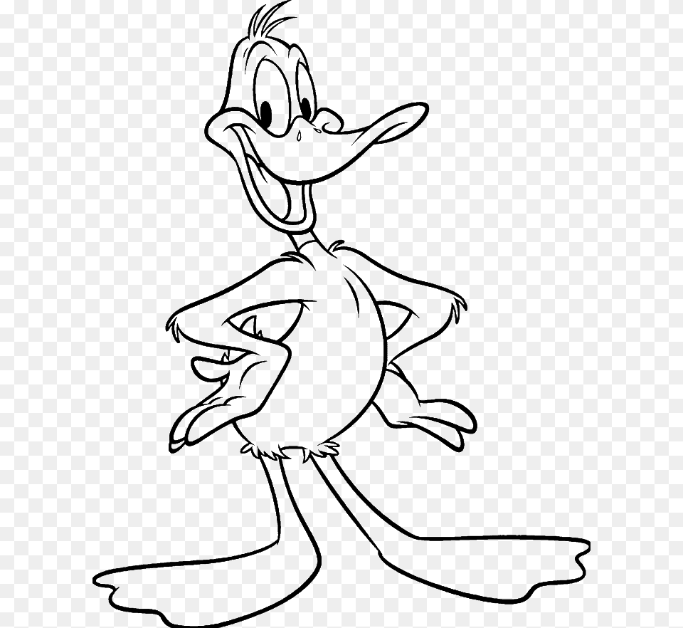Drawing Gangster Daffy Duck Daffy Duck Looney Tunes Coloring Pages, Baby, Person, Art Png Image