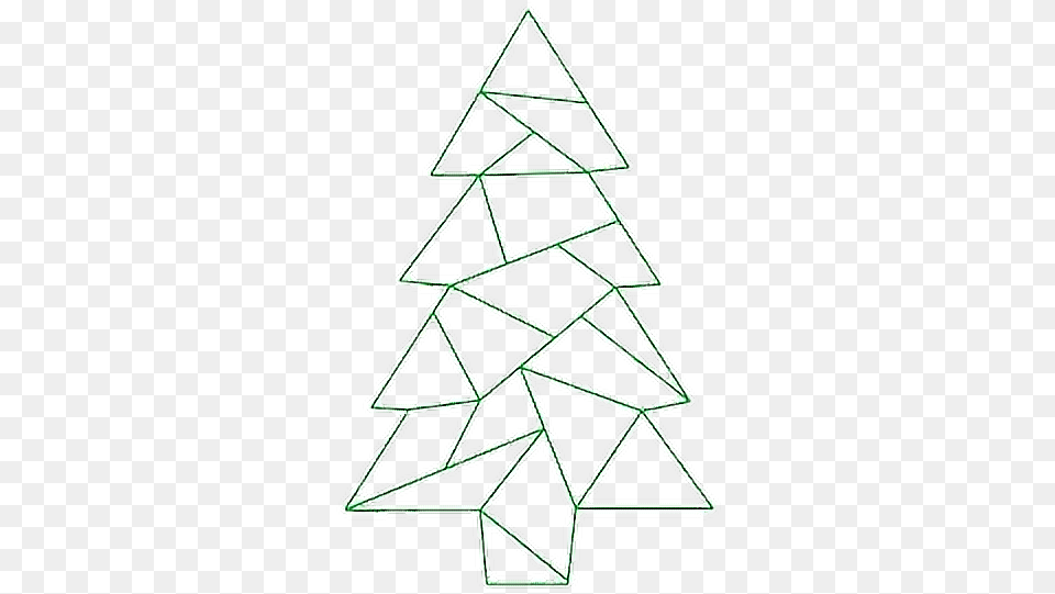 Drawing Geometric Tree Christmas Tree, Triangle, Device, Grass, Lawn Png Image