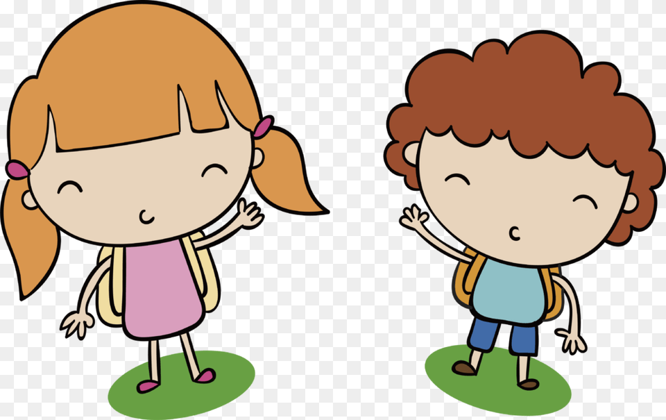 Drawing Girl Boy Clipart Of A Winging, Cartoon, Baby, Person, Face Png