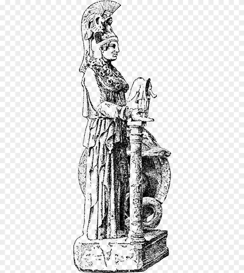Drawing Greek Mythology 42 Goddess, Gray Free Png
