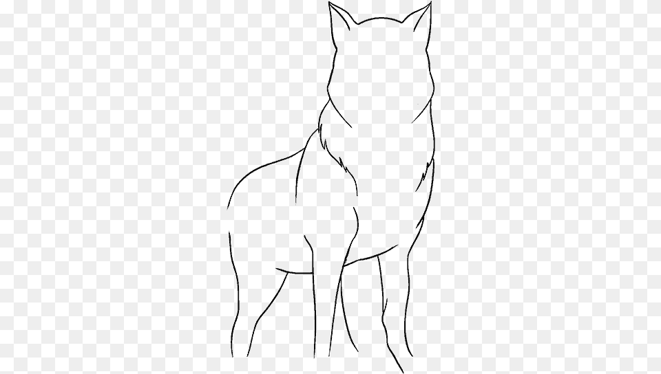 Drawing Guide Wolf Line Art, Gray Free Transparent Png