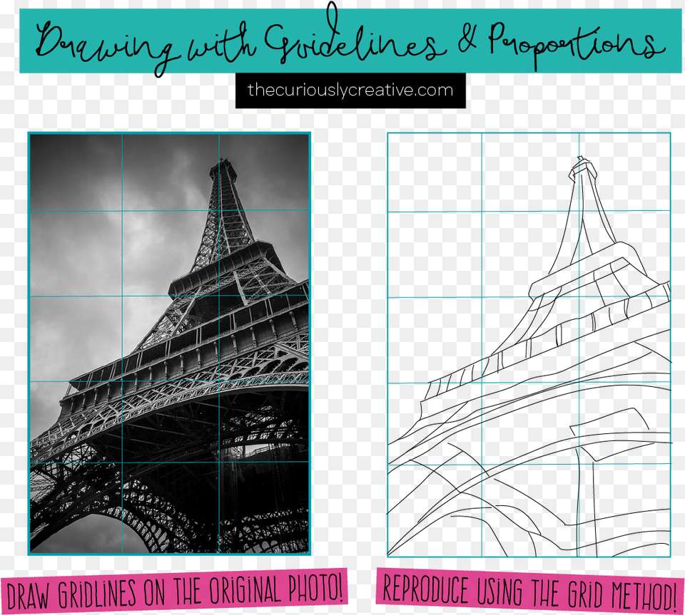 Drawing Guidelines Proportions Eiffel Tower, Architecture, Building, City Free Png Download