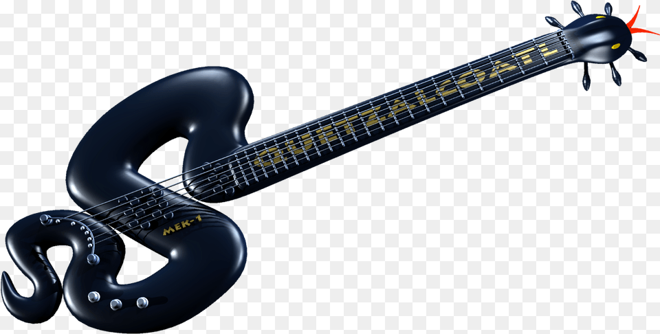 Drawing Guitar Realistic Quetzalcoatl Guitar, Bass Guitar, Musical Instrument Free Png Download