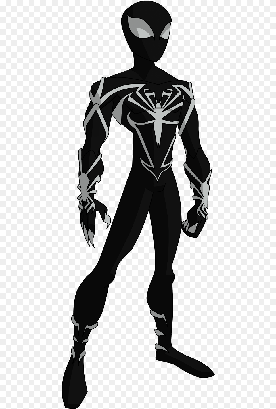 Drawing Guys Suit Clipart Download Spectacular Spiderman Black Suit, Stencil, Adult, Male, Man Free Png