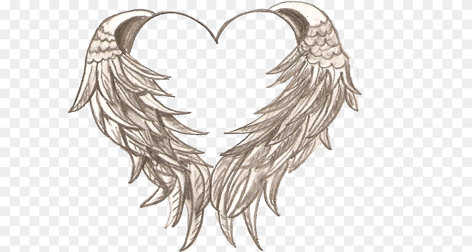 Drawing Heart Angel Tattoo Coloring Book Angel Wings Tattoo With Halo, Animal, Bird Png