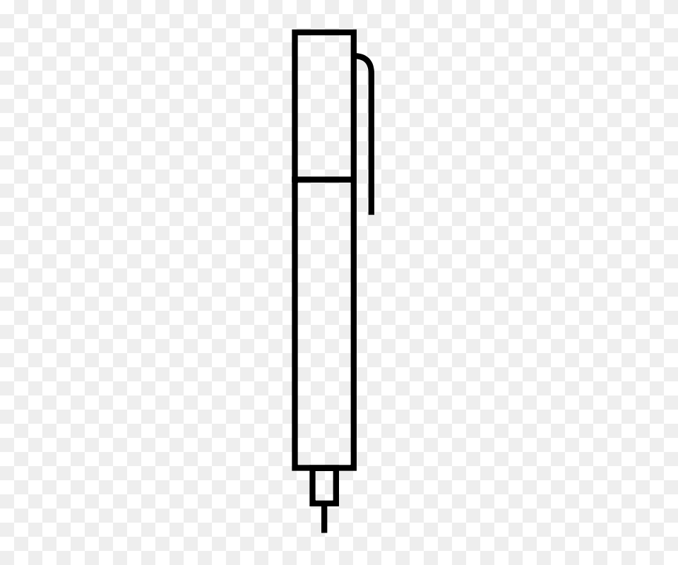 Drawing Ink Pen, Gray Png