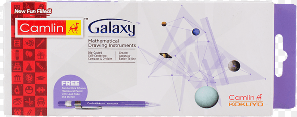 Drawing Instrument Compass Box Camlin Galaxy Geometry Box, File, Text, Sphere Free Transparent Png